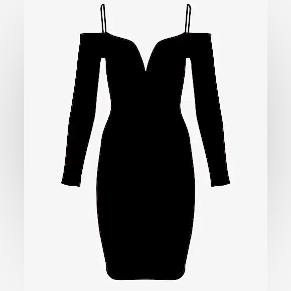 Plunging Nkline Front Bow Sheath Dress main image 0